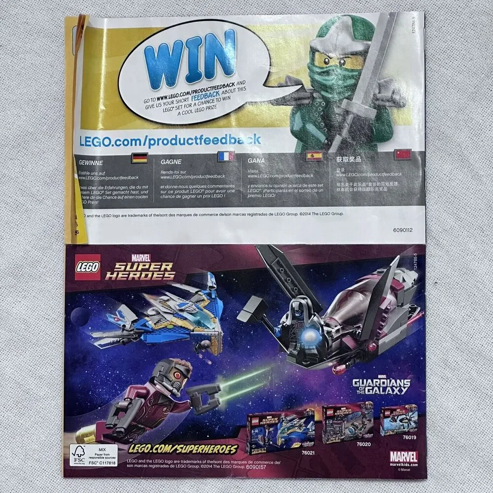 Lego 76020 Guardians of Galaxy Knowhere Escape Mission Instructions Book 1 & 2‎